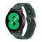 20mm Universal Colorful Hole Silicone Watch Band(Olive Green Black)