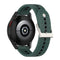 20mm Universal Colorful Hole Silicone Watch Band(Olive Green Black)
