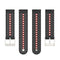 20mm Universal Colorful Hole Silicone Watch Band(Black Orange)