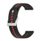 20mm Universal Colorful Hole Silicone Watch Band(Black Orange)