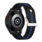20mm Universal Colorful Hole Silicone Watch Band(Black Blue)