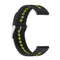 20mm Universal Colorful Hole Silicone Watch Band(Black Lime Green)