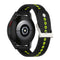 20mm Universal Colorful Hole Silicone Watch Band(Black Lime Green)