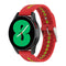 20mm Universal Colorful Hole Silicone Watch Band(Red Green)