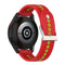 20mm Universal Colorful Hole Silicone Watch Band(Red Green)