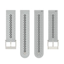 20mm Universal Colorful Hole Silicone Watch Band(Grey Black)