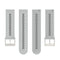 20mm Universal Colorful Hole Silicone Watch Band(Grey Black)