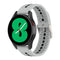 20mm Universal Colorful Hole Silicone Watch Band(Grey Black)