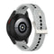 20mm Universal Colorful Hole Silicone Watch Band(Grey Black)