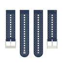 20mm Universal Colorful Hole Silicone Watch Band(Midnight Blue Grey)
