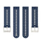 20mm Universal Colorful Hole Silicone Watch Band(Midnight Blue Grey)