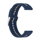20mm Universal Colorful Hole Silicone Watch Band(Midnight Blue Grey)