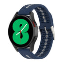 20mm Universal Colorful Hole Silicone Watch Band(Midnight Blue Grey)