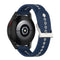20mm Universal Colorful Hole Silicone Watch Band(Midnight Blue Grey)