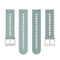 20mm Universal Colorful Hole Silicone Watch Band(Rock Cyan White)