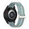 20mm Universal Colorful Hole Silicone Watch Band(Rock Cyan White)