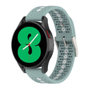 20mm Universal Colorful Hole Silicone Watch Band(Rock Cyan White)