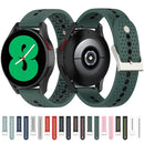 20mm Universal Colorful Hole Silicone Watch Band(Black Orange)