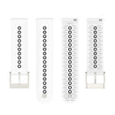 For Suunto 9 Peak Universal Colorful Hole Silicone Watch Band(White Black)