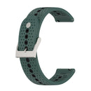 For Suunto 9 Peak Universal Colorful Hole Silicone Watch Band(Olive Green Black)
