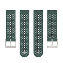 For Suunto 9 Peak Universal Colorful Hole Silicone Watch Band(Olive Green Black)