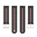 For Suunto 9 Peak Universal Colorful Hole Silicone Watch Band(Black Orange)