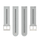 For Suunto 9 Peak Universal Colorful Hole Silicone Watch Band(Grey Black)
