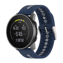 For Suunto 9 Peak Universal Colorful Hole Silicone Watch Band(Midnight Blue Grey)