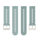 For Suunto 9 Peak Universal Colorful Hole Silicone Watch Band(Rock Cyan White)