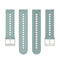 For Suunto 9 Peak Universal Colorful Hole Silicone Watch Band(Rock Cyan White)