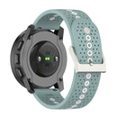 For Suunto 9 Peak Universal Colorful Hole Silicone Watch Band(Rock Cyan White)