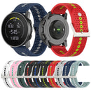 For Suunto 9 Peak Universal Colorful Hole Silicone Watch Band(Olive Green Black)