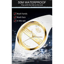 SANDA 6077 Simple Icon Round Dial Ladies Silicone Strap Quartz Watch(Black)
