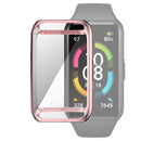 For Huawei Band 6 / 6 Pro / Honor Band 6 Full Coverage TPU Electroplating Protective Case Cover(Pink)