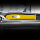 Car Suede Wrap Instrument Decorative Strip for Ford Mustang 2015-2021, Left Drive(Yellow)