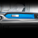 Car Suede Wrap Instrument Decorative Strip for Ford Mustang 2015-2021, Left Drive(Sky Blue)