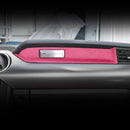 Car Suede Wrap Instrument Decorative Strip for Ford Mustang 2015-2021, Left Drive(Pink)
