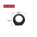 Car Suede Wrap Steering Wheel Airbag Decorative Cover for Ford Mustang 2015-2021, Left and Right Drive Universal(Black Grey)