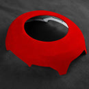 Car Suede Wrap Steering Wheel Airbag Decorative Cover for Ford Mustang 2015-2021, Left and Right Drive Universal(Wine Red)