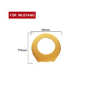 Car Suede Wrap Steering Wheel Airbag Decorative Cover for Ford Mustang 2015-2021, Left and Right Drive Universal(Yellow)