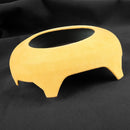 Car Suede Wrap Steering Wheel Airbag Decorative Cover for Ford Mustang 2015-2021, Left and Right Drive Universal(Yellow)