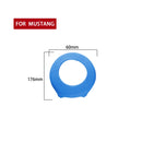 Car Suede Wrap Steering Wheel Airbag Decorative Cover for Ford Mustang 2015-2021, Left and Right Drive Universal(Sky Blue)