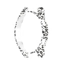 For Samsung Galaxy Watch4 Classic 42mm Half Coverage Hollowed PC Protective Case(White Leopard Print)