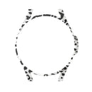 For Samsung Galaxy Watch4 Classic 42mm Half Coverage Hollowed PC Protective Case(White Leopard Print)