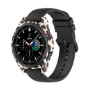 For Samsung Galaxy Watch4 Classic 42mm Half Coverage Hollowed PC Protective Case(Black Leopard Print)