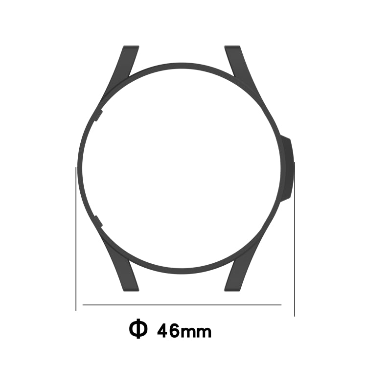 For Samsung Galaxy Watch4 Classic 46mm Half Coverage Hollowed PC Protective Case(Black)