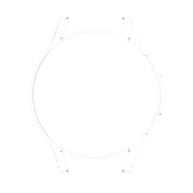 For Samsung Galaxy Watch4 Classic 46mm Half Coverage Hollowed PC Protective Case(Transparent White)
