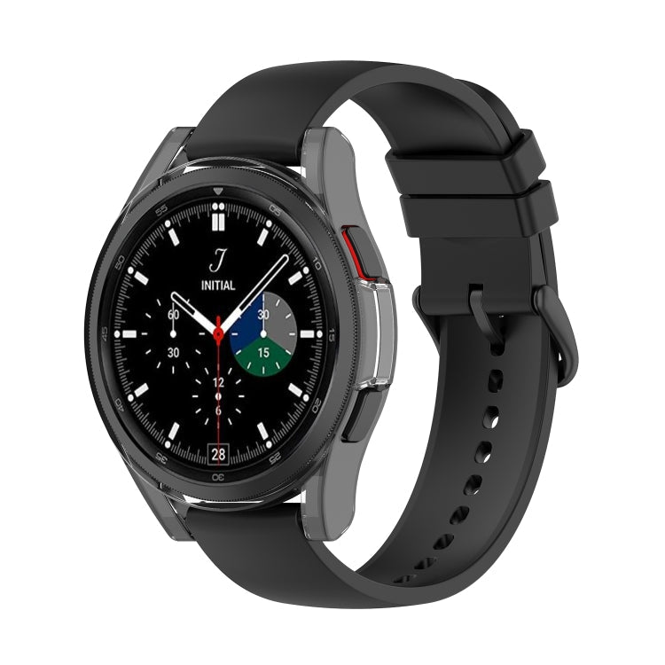 For Samsung Galaxy Watch4 Classic 46mm Half Coverage Hollowed PC Protective Case(Transparent White)