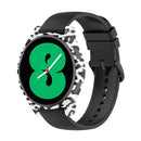 For Samsung Galaxy Watch4 40mm Half Coverage Hollowed PC Protective Case(White Leopard Print)