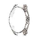 For Samsung Galaxy Watch4 44mm Half Coverage Hollowed PC Protective Case(Black Leopard Print)